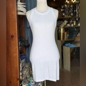 Chic White Sleeveless Mini Dress